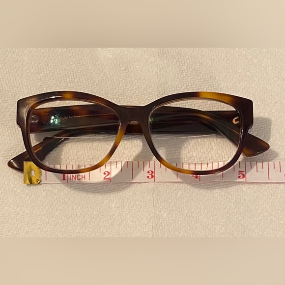 Gucci Pre-Owned Bee(Logo)Tortoise Prescription Eyeglasses Size 53mm with Case - Picture 2 of 15